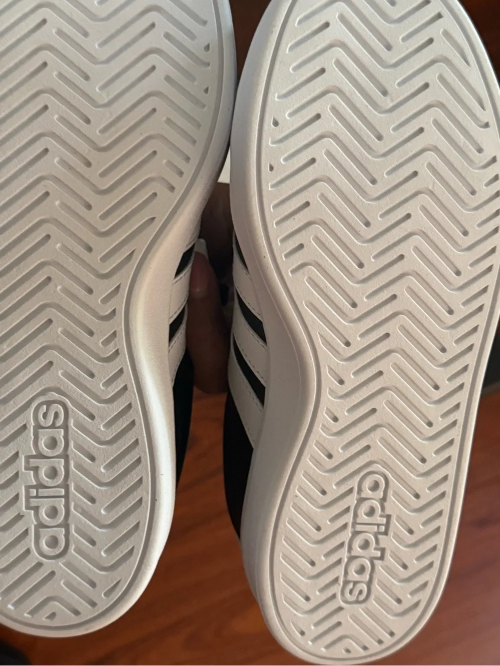 adidas Black & White Kids' Classic Court Sneakers